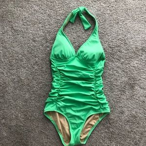 J Crew Green One Piece Swimsuit